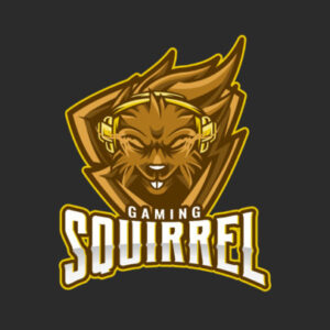 Placeit - Illustrated Gaming Logo Template Featuring a Squirrel With Headphones