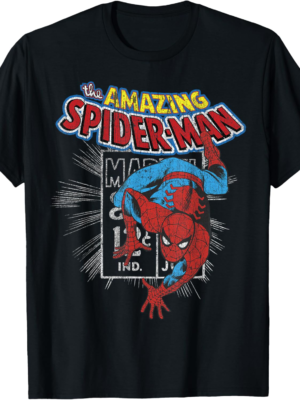 Marvel The Amazing Spider-Man Vintage Comic Poster Graphic Tees T Shirts for Men and Women