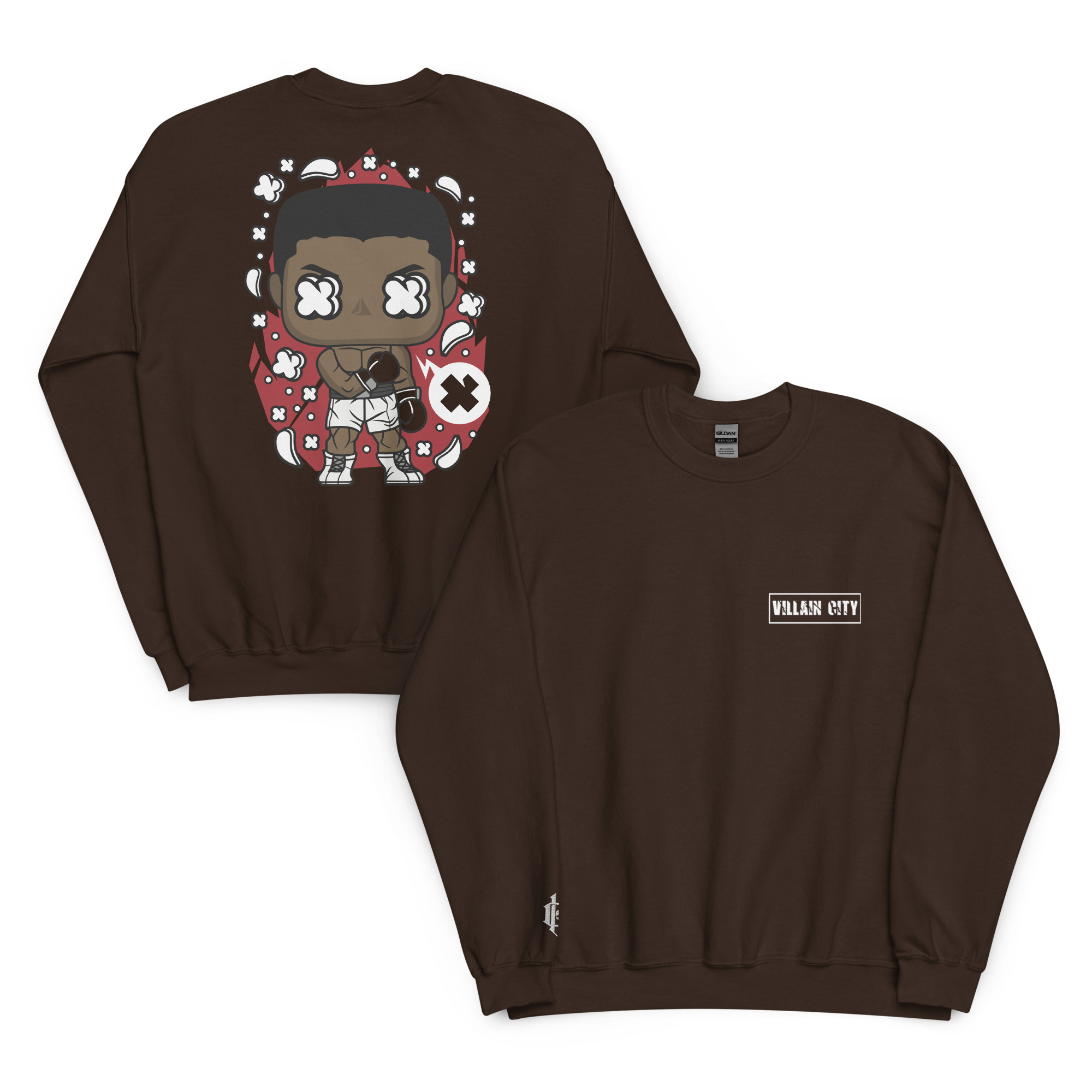 Unisex Boxing Villain Sweatshirt (Front & Back) - Image 2