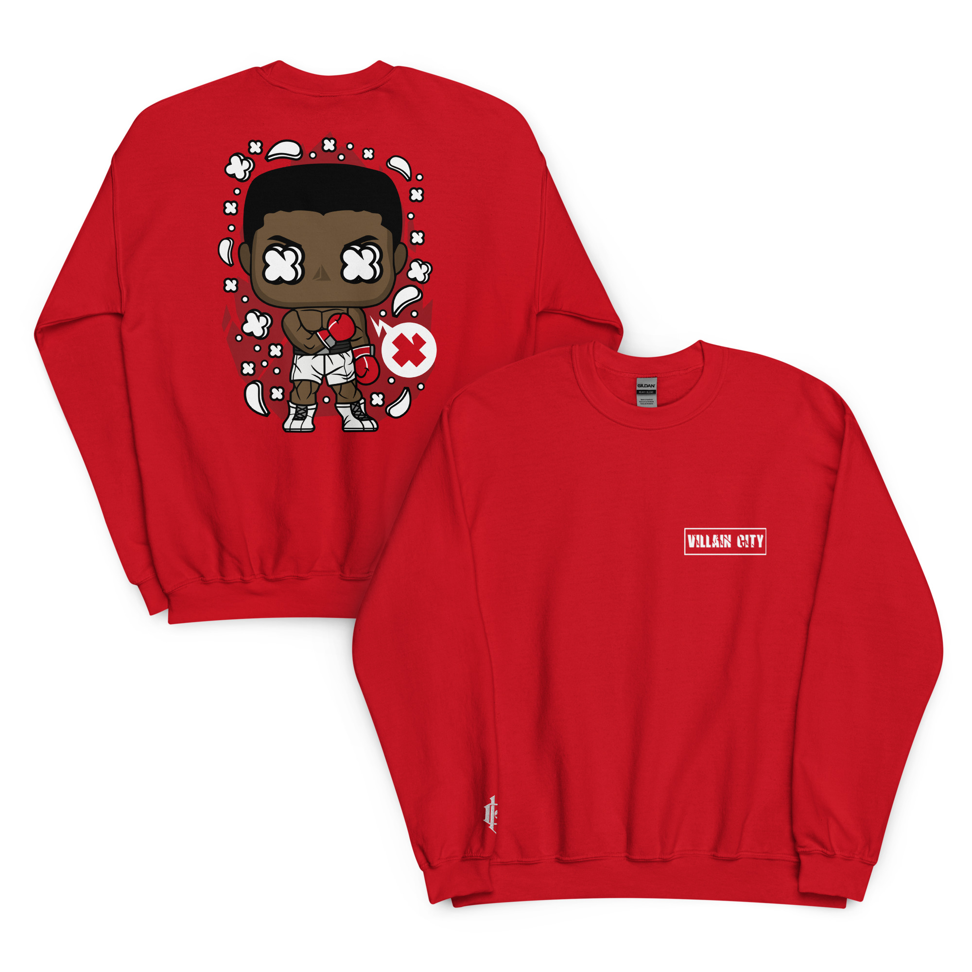 Unisex Boxing Villain Sweatshirt (Front & Back) - Image 3